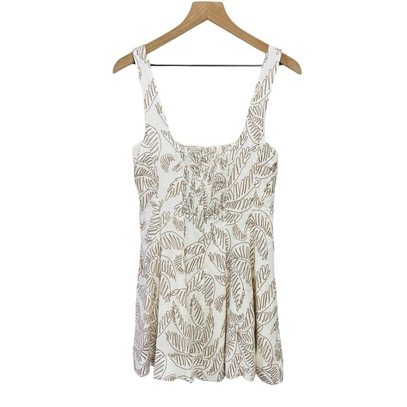 Antonio Melani x M.G. Style Nat Palm Drawing Print Linen Mini Dress NWT $199 - Picture 5 of 14